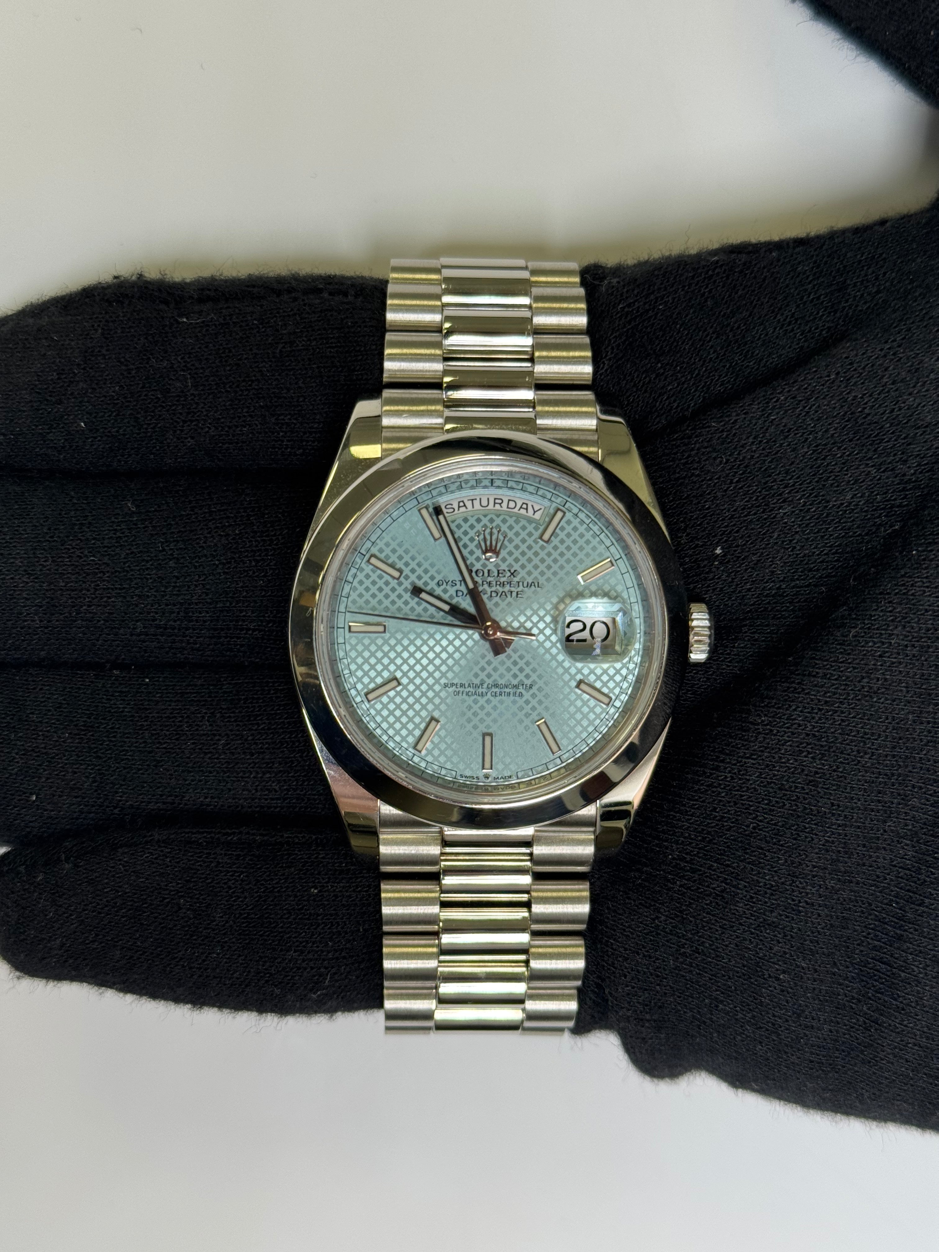 Rolex Day-Date 40mm Blue Dial watch Ref# 228206 - Happy Jewelers Fine Jewelry Lifetime Warranty