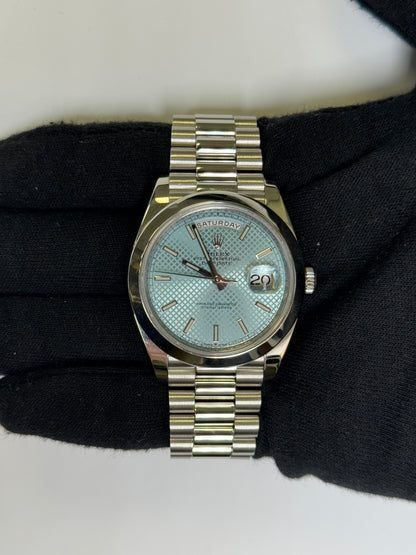 Rolex Day-Date 40mm Blue Dial watch Ref# 228206 - Happy Jewelers Fine Jewelry Lifetime Warranty