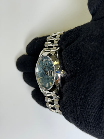 Rolex Day-Date 40mm Blue Dial watch Ref# 228206 - Happy Jewelers Fine Jewelry Lifetime Warranty