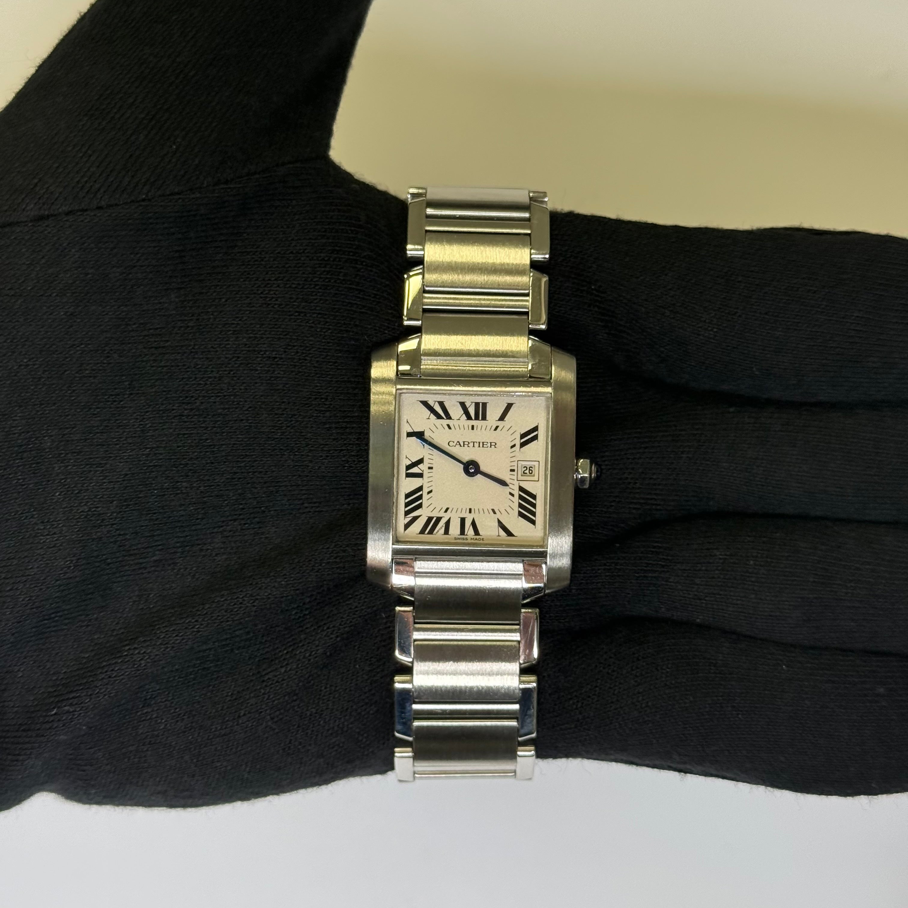 Cartier Tank Francaise 25mm Silver Dial Watch Reference #2465
