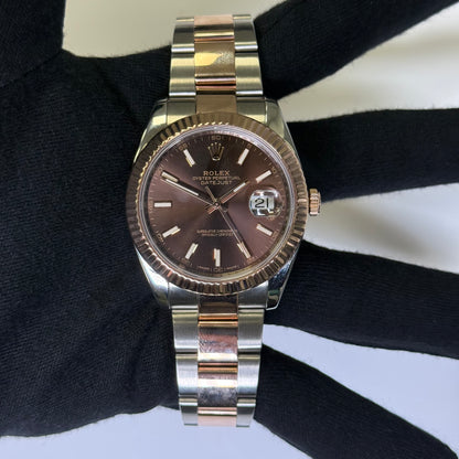 Rolex Datejust 41mm Chocolate Dial Watch Ref# 126331 - Happy Jewelers Fine Jewelry Lifetime Warranty