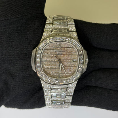 Patek Philippe Nautilus 40mm Pave Dial Watch Ref# 5711 - Happy Jewelers Fine Jewelry Lifetime Warranty