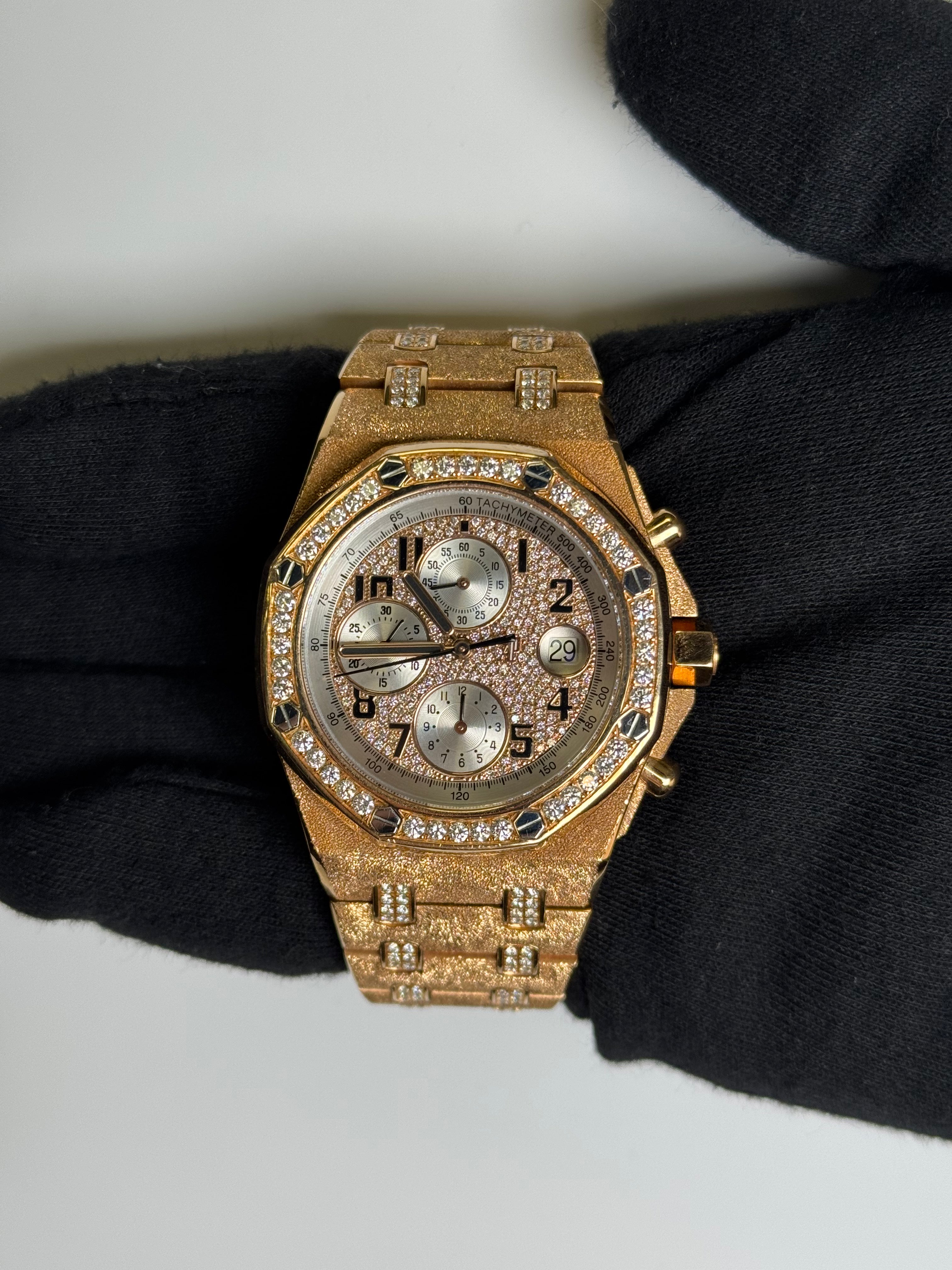 Audemars Piguet Royal Oak 42mm Diamond Dial Watch - Happy Jewelers Fine Jewelry Lifetime Warranty