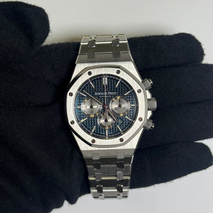 Audemars Piguet Royal Oak 41mm Blue Dial Watch Ref# 26331ST.OO.1220ST.01 - Happy Jewelers Fine Jewelry Lifetime Warranty