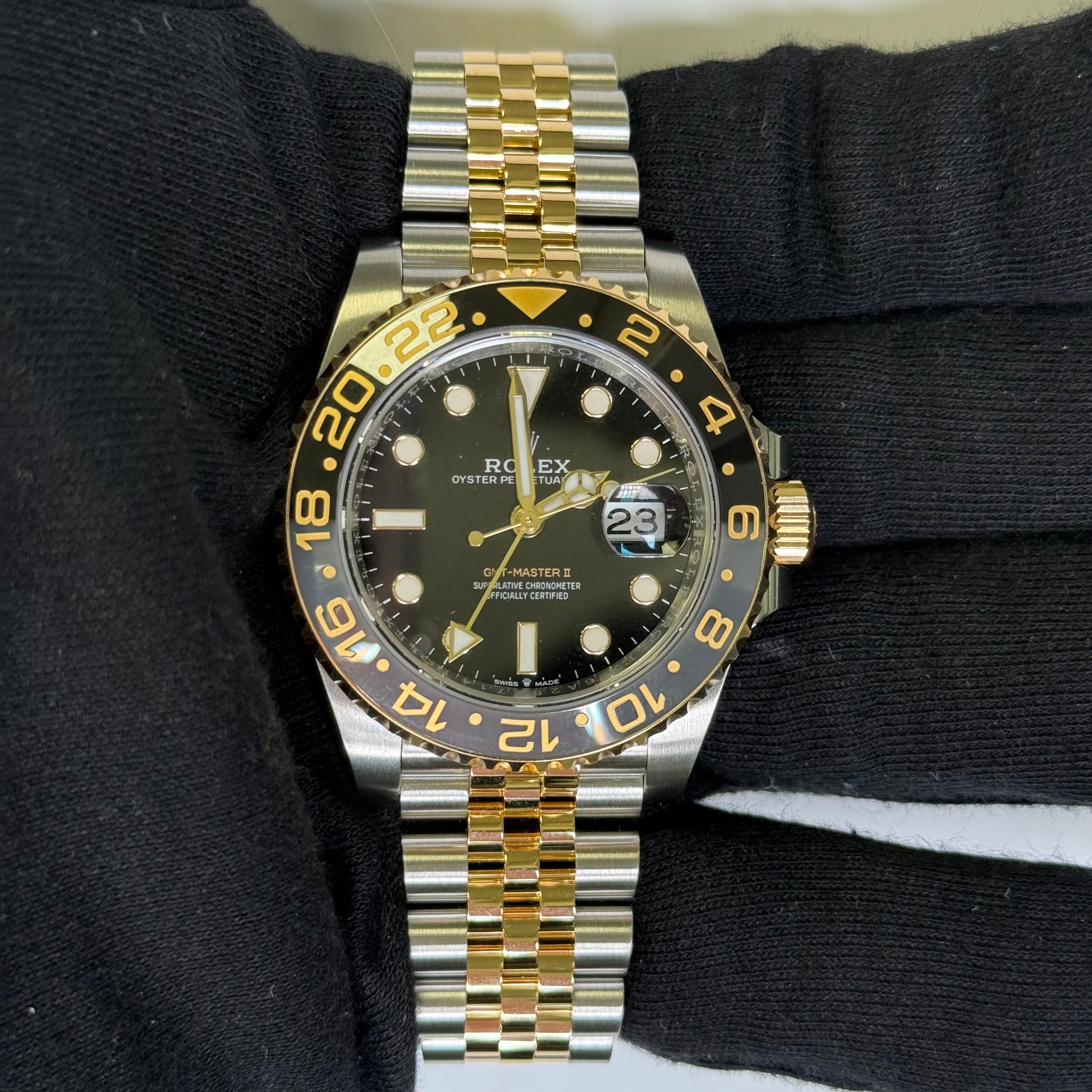 Rolex GMT-Master II 40mm Black Dial Watch Ref# 126713GRNR - Happy Jewelers Fine Jewelry Lifetime Warranty