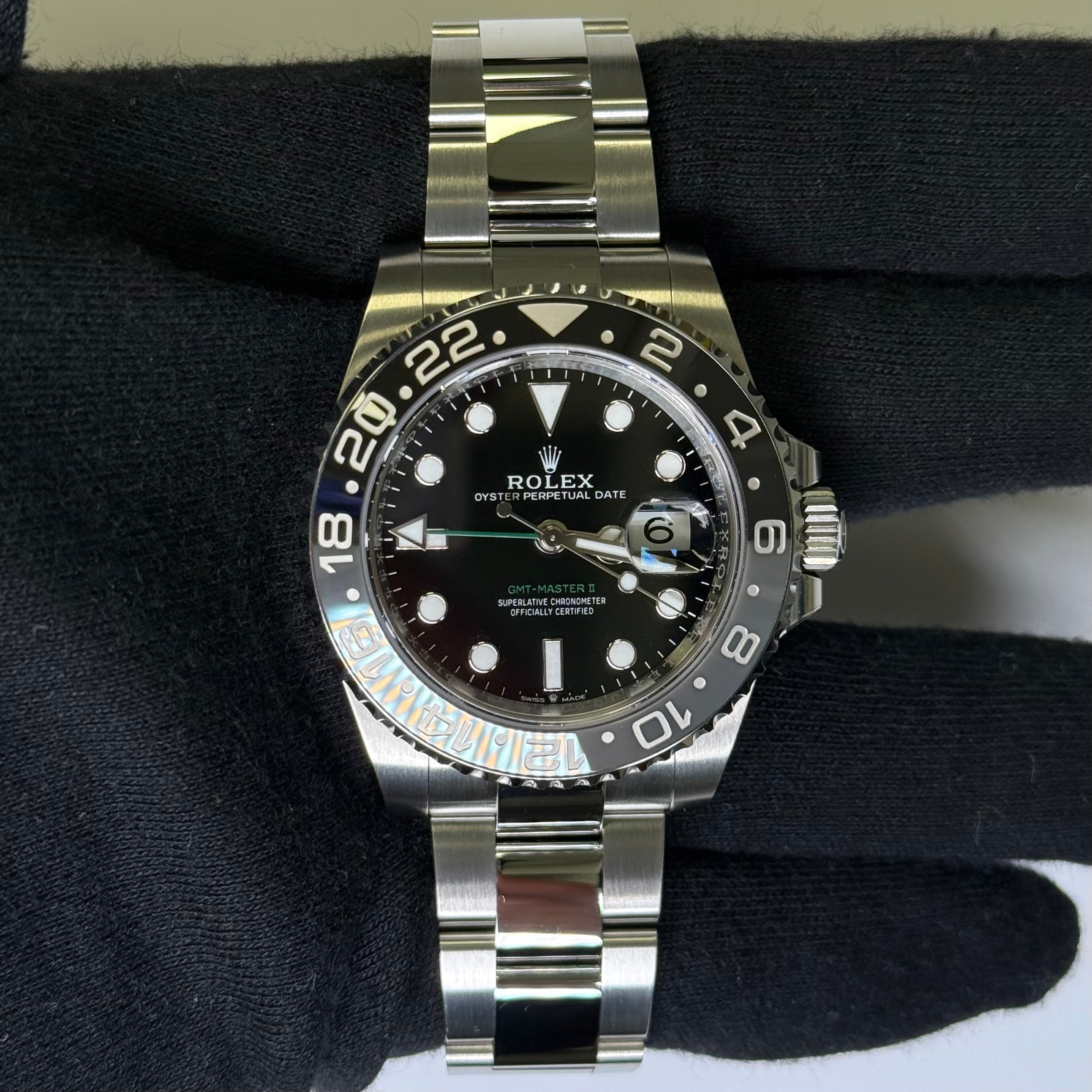 Rolex GMT-Master II 40mm Black Dial Watch Ref# 126710GRNR - Happy Jewelers Fine Jewelry Lifetime Warranty