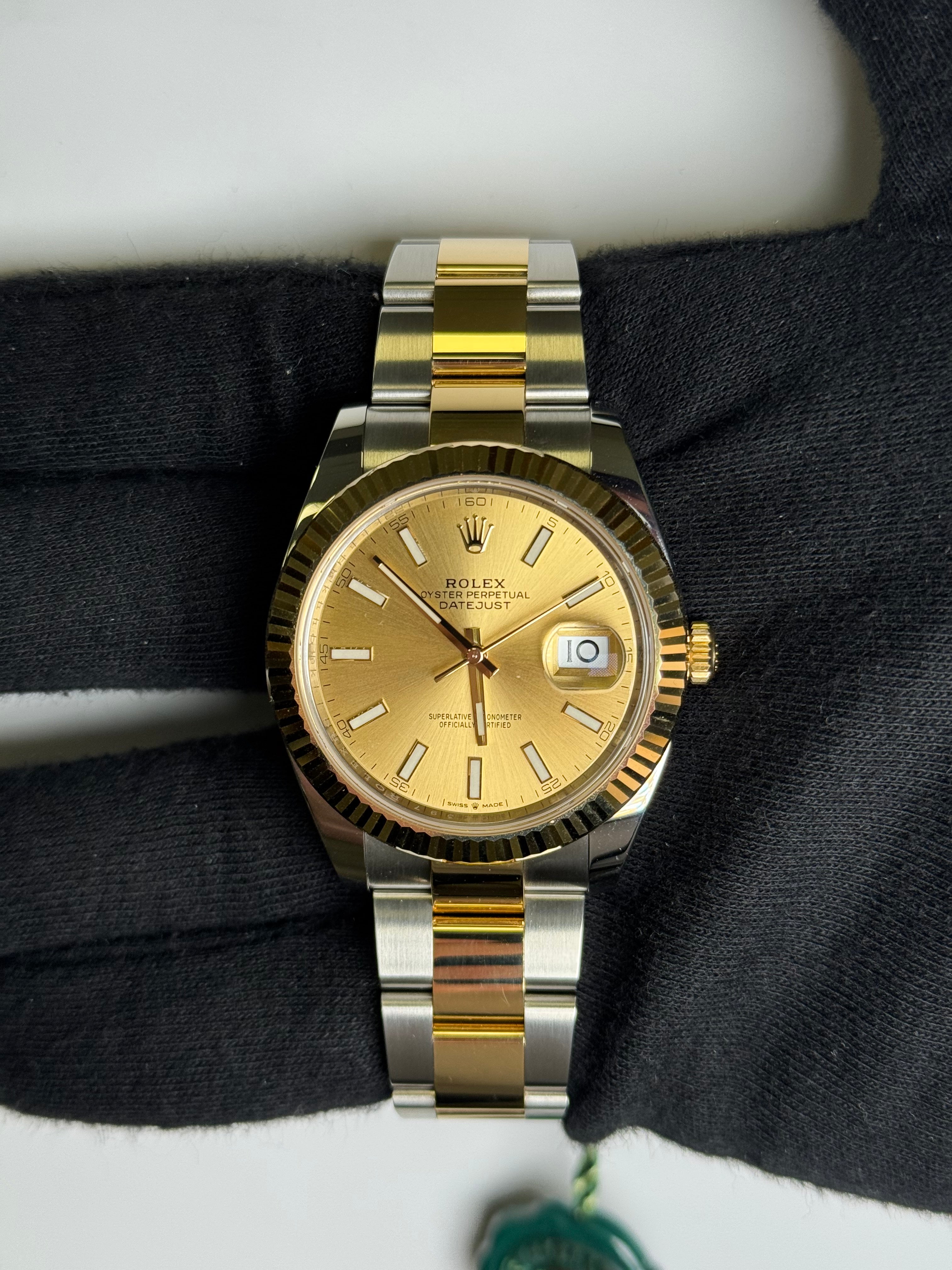 Rolex Datejust 41mm Champagne Dial Watch Ref# 126333 - Happy Jewelers Fine Jewelry Lifetime Warranty