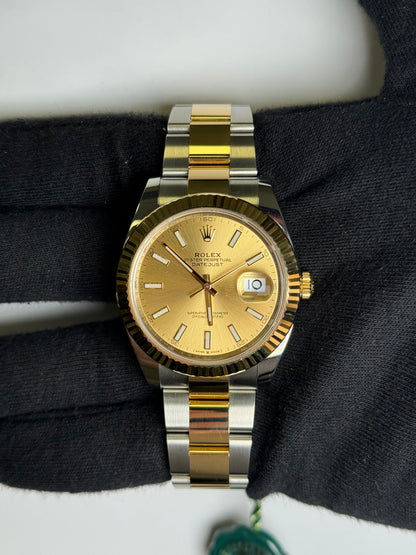 Rolex Datejust 41mm Champagne Dial Watch Ref# 126333 - Happy Jewelers Fine Jewelry Lifetime Warranty