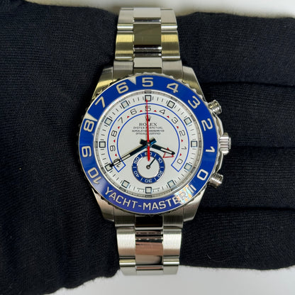 Rolex Yacht-Master II 44mm White Dial Watch Ref# 116680 - Happy Jewelers Fine Jewelry Lifetime Warranty