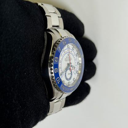 Rolex Yacht-Master II 44mm White Dial Watch Ref# 116680 - Happy Jewelers Fine Jewelry Lifetime Warranty