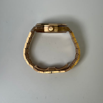 Audemars Piguet Royal Oak Frosted Rose Gold Salmon Stick Dial Watch Reference# 15454OR.GG.1259OR.03 - Happy Jewelers Fine Jewelry Lifetime Warranty
