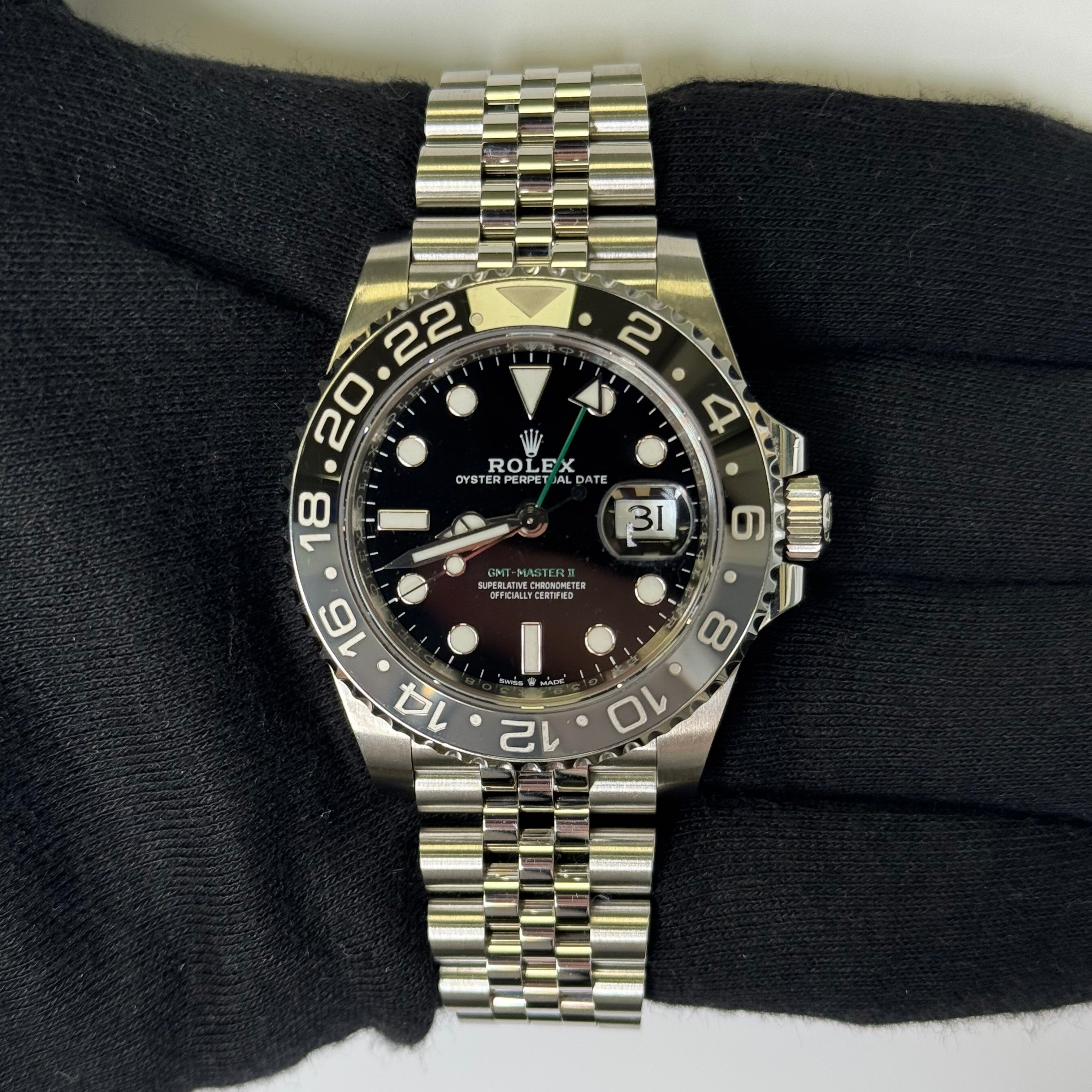 Rolex GMT-Master II 40mm Black Dial Ref# 126710GRNR - Happy Jewelers Fine Jewelry Lifetime Warranty
