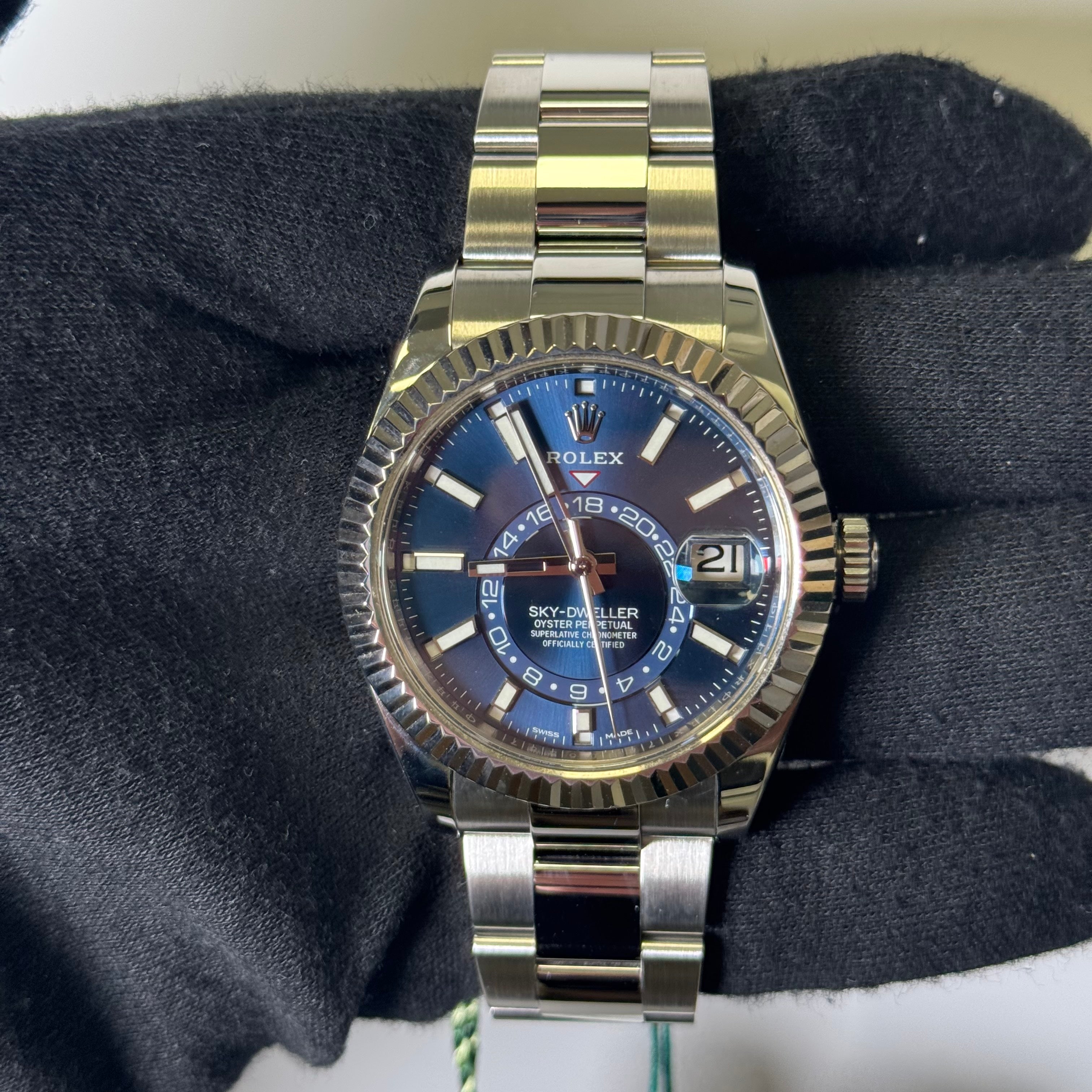 Rolex Sky-Dweller 42mm Blue Dial Watch Ref# 326934 - Happy Jewelers Fine Jewelry Lifetime Warranty