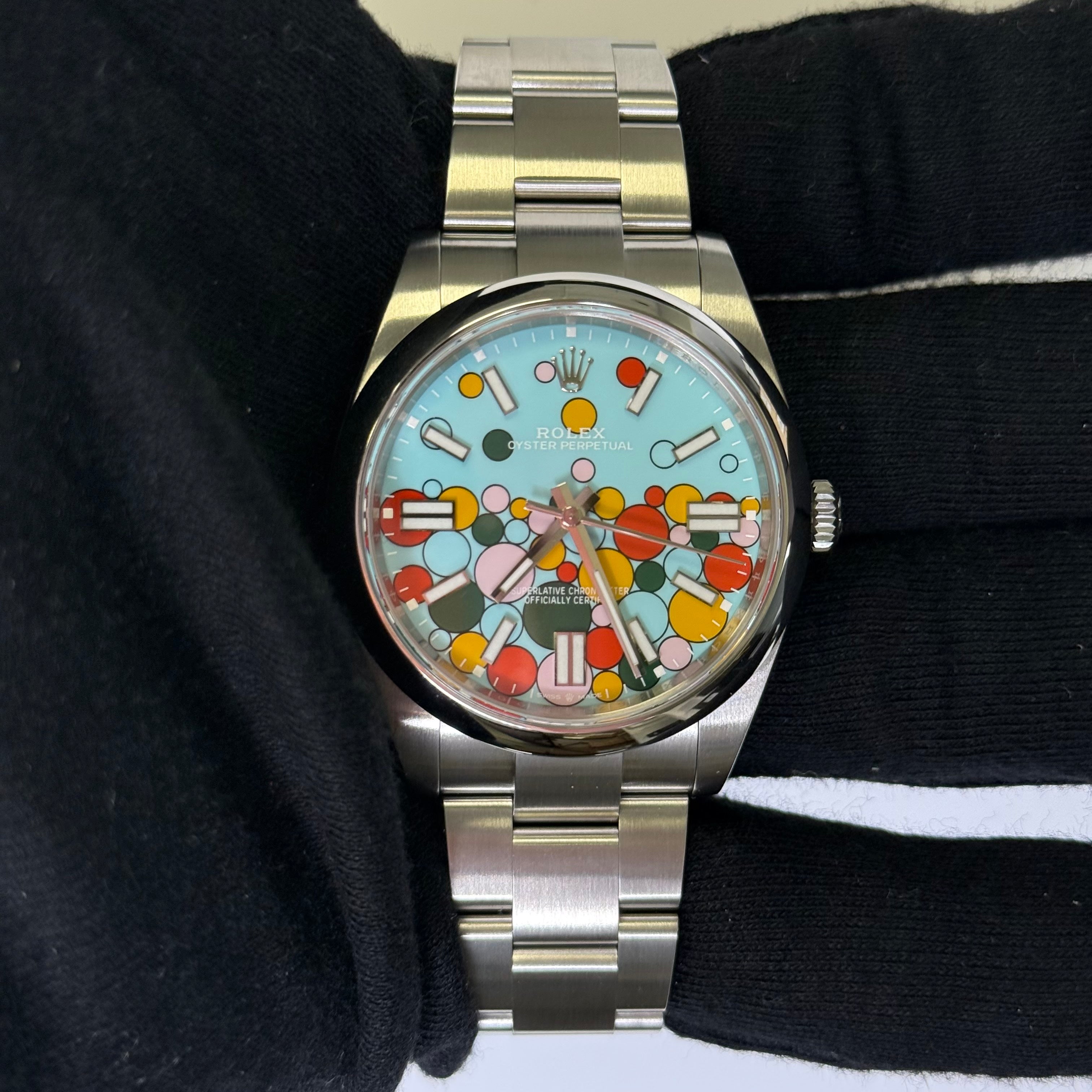 Rolex Oyster Perpetual 41mm Dial Watch Ref# 124300 - Happy Jewelers Fine Jewelry Lifetime Warranty