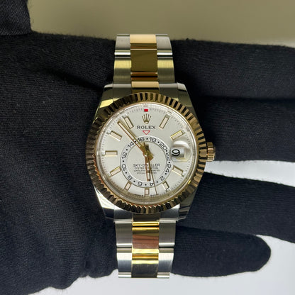 Rolex Sky-Dweller 42mm Champagne Dial Watch Ref# 336933 - Happy Jewelers Fine Jewelry Lifetime Warranty