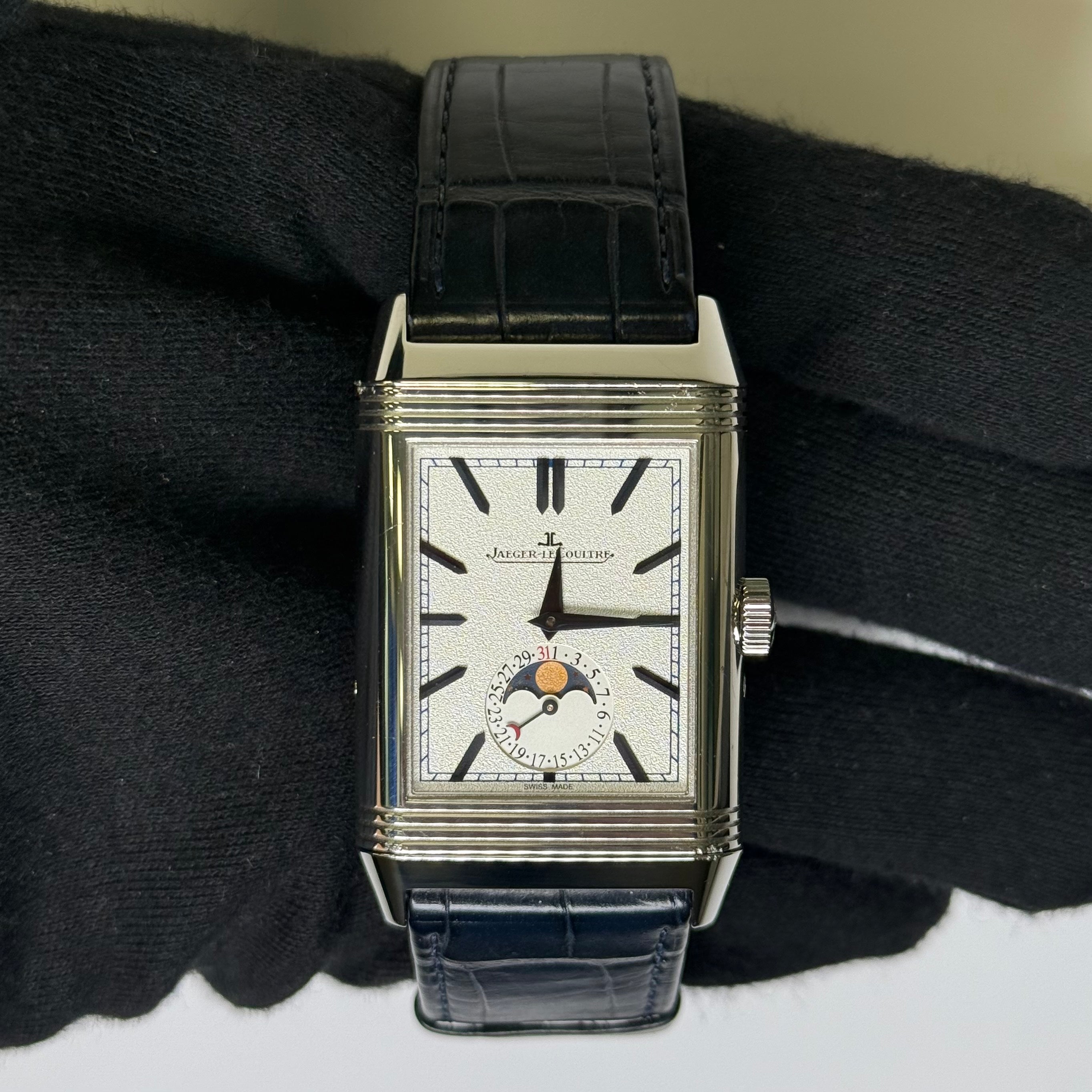 Jaeger-LeCoultre Reverso 30mm White Dial Ref# Q3958420 - Happy Jewelers Fine Jewelry Lifetime Warranty