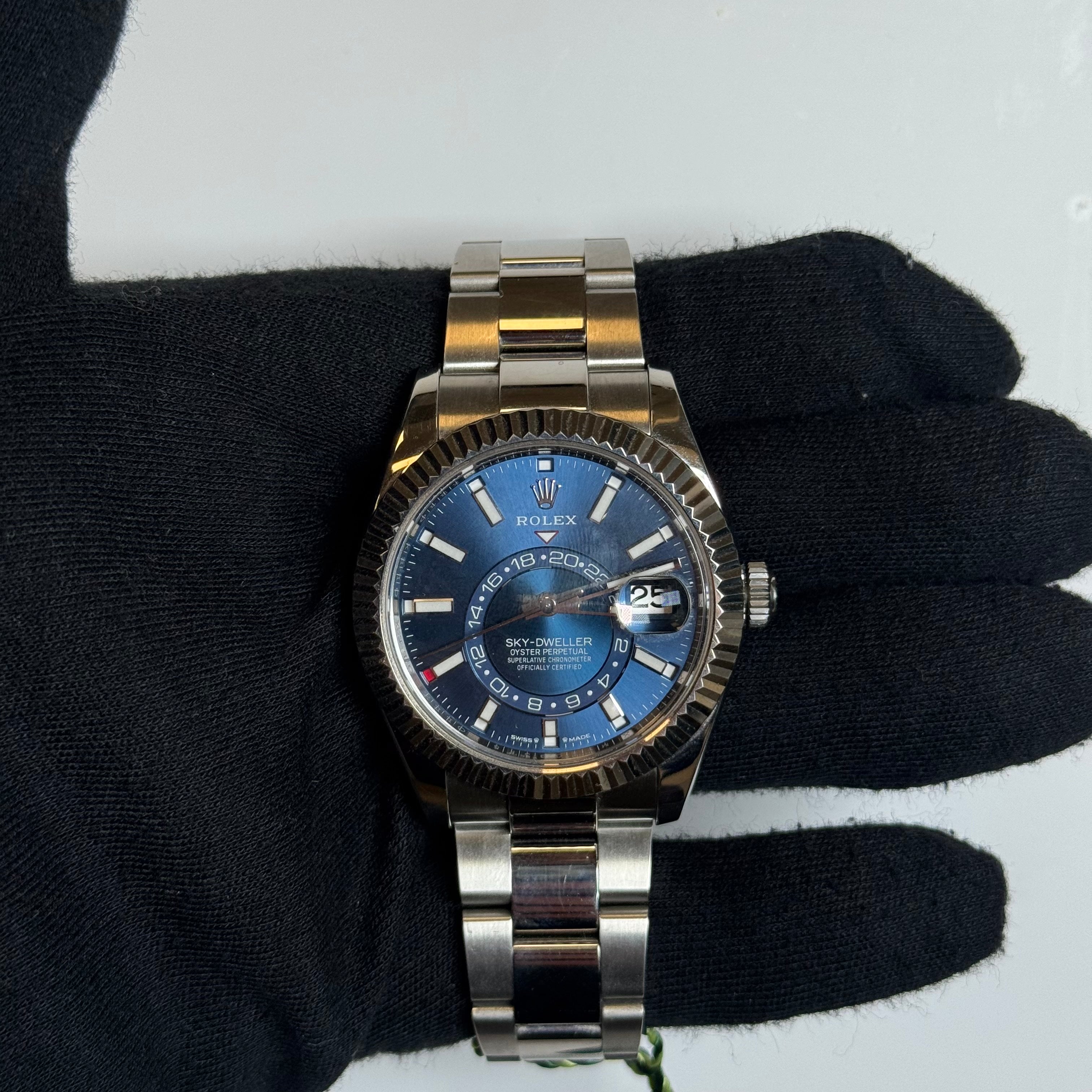 Rolex Sky-Dweller 42mm Blue Dial Watch Ref# 336934 - Happy Jewelers Fine Jewelry Lifetime Warranty