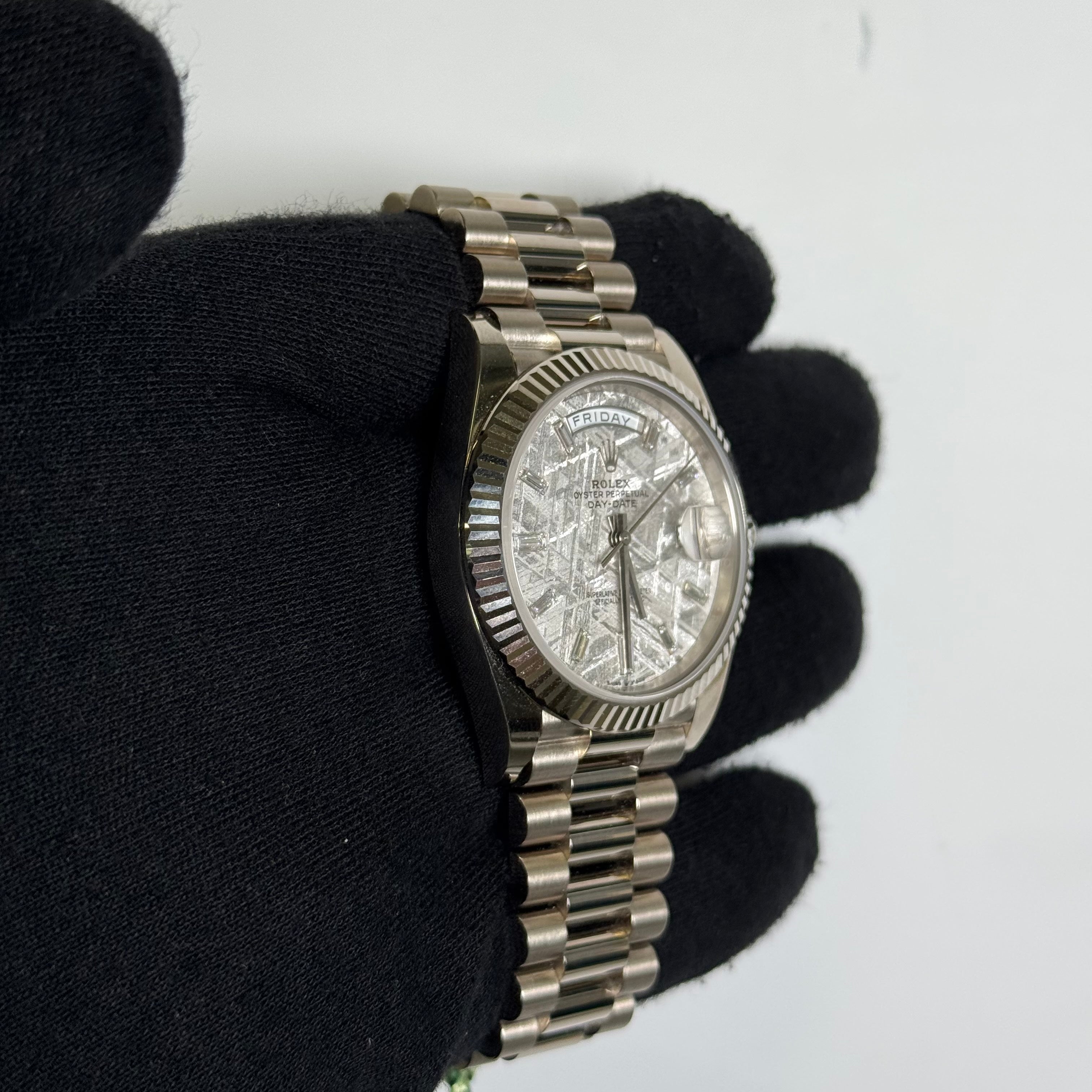 Rolex Day-Date 40mm Meteorite Dial Watch Ref# 228239 - Happy Jewelers Fine Jewelry Lifetime Warranty