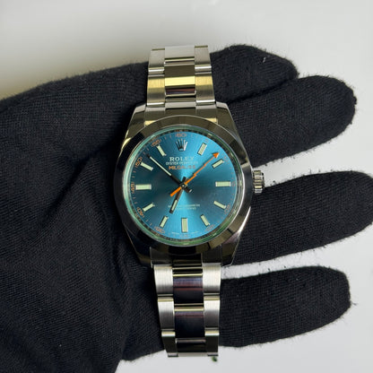 Rolex Milgauss 40mm Blue Dial Watch Ref# 116400GV - Happy Jewelers Fine Jewelry Lifetime Warranty