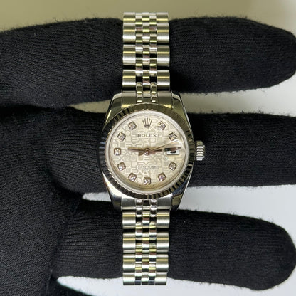 Rolex Datejust 26mm Silver Dial Watch Ref# 179174 - Happy Jewelers Fine Jewelry Lifetime Warranty