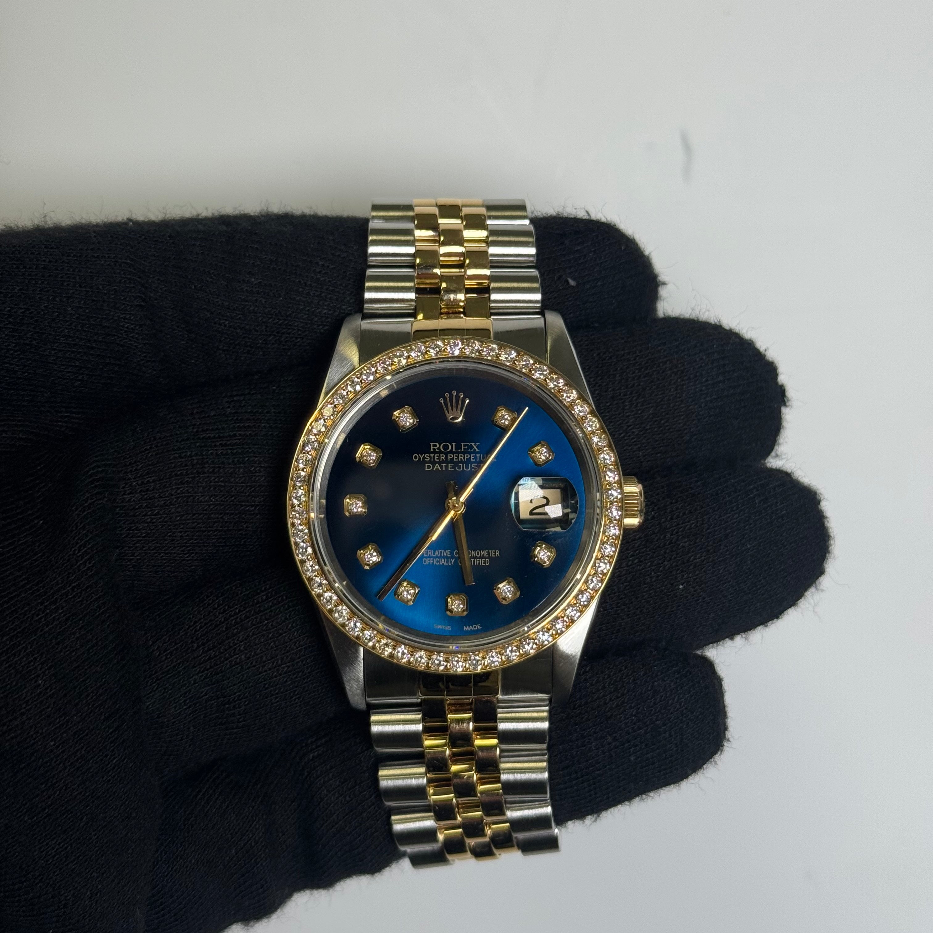 Rolex Datejust 36mm Blue Dial Watch Ref# 16233 - Happy Jewelers Fine Jewelry Lifetime Warranty