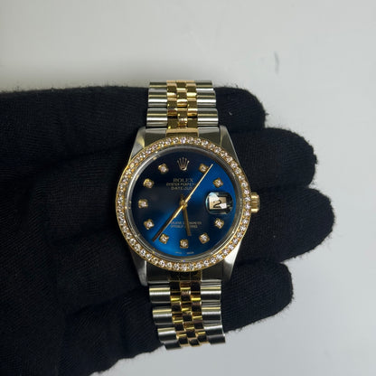 Rolex Datejust 36mm Blue Dial Watch Ref# 16233 - Happy Jewelers Fine Jewelry Lifetime Warranty