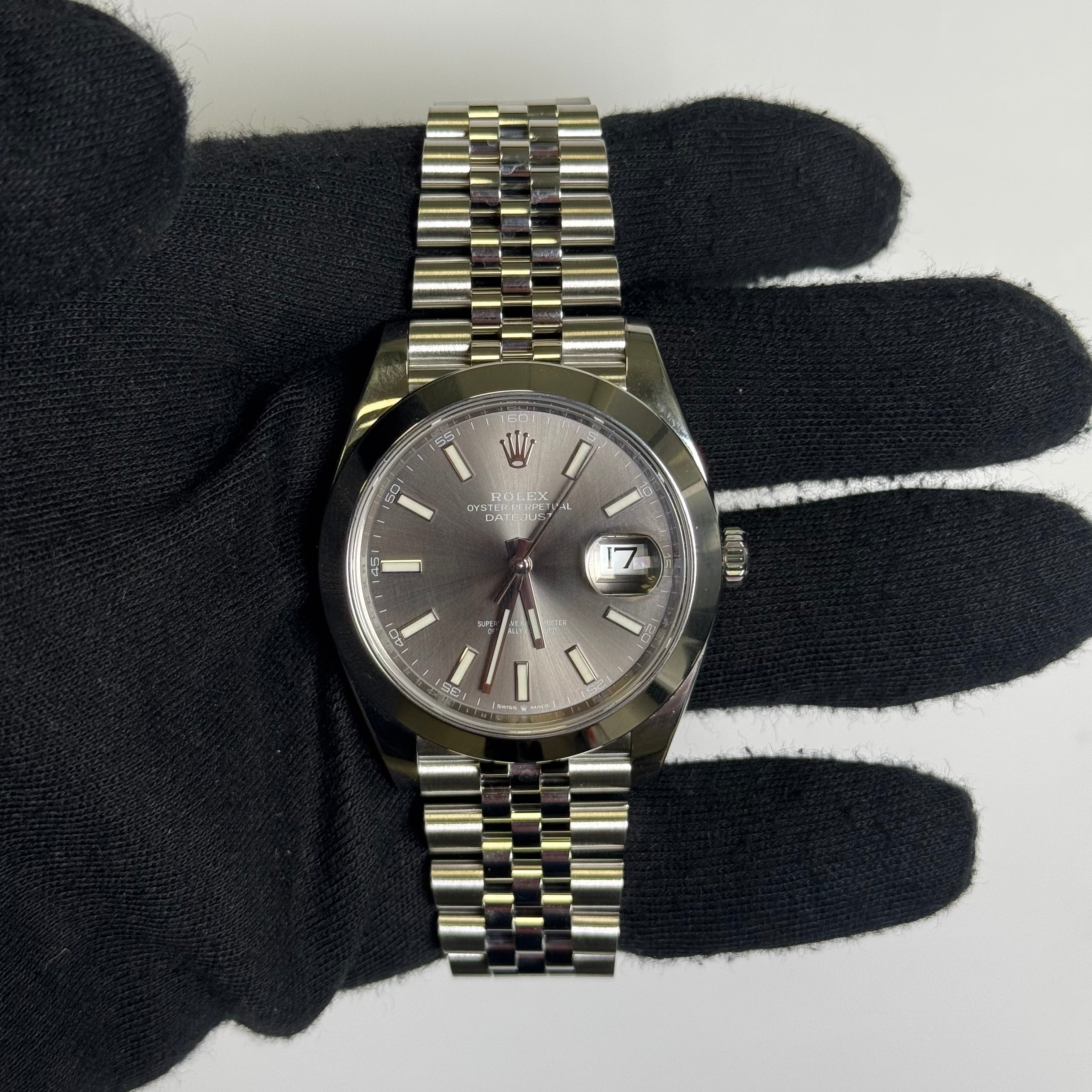 Rolex Datejust 41mm Rhodium Dial Watch Ref# 126300 - Happy Jewelers Fine Jewelry Lifetime Warranty