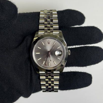 Rolex Datejust 41mm Rhodium Dial Watch Ref# 126300 - Happy Jewelers Fine Jewelry Lifetime Warranty
