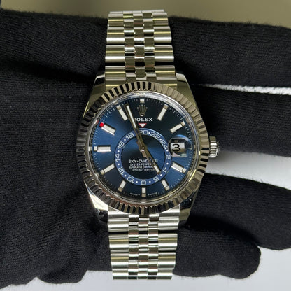 Rolex Sky-Dweller 42mm Blue Dial Watch Ref# 336934 - Happy Jewelers Fine Jewelry Lifetime Warranty