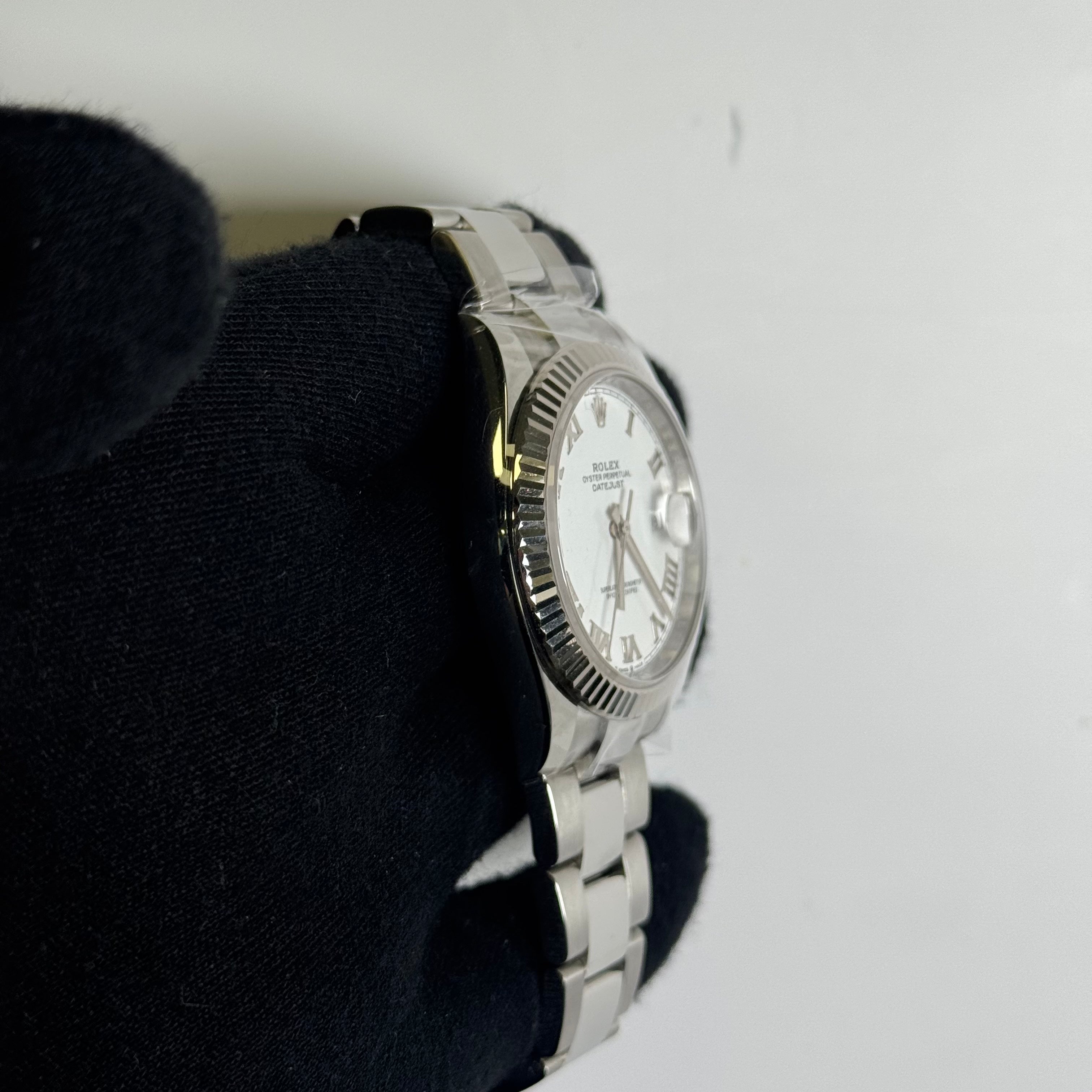 Rolex Datejust 41mm White Roman Dial Watch Ref# 126334 - Happy Jewelers Fine Jewelry Lifetime Warranty