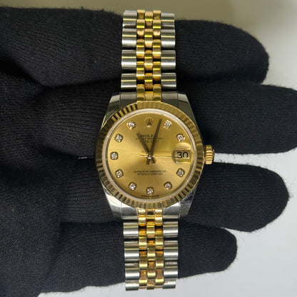 Rolex Datejust 31mm Champagne Dial Watch Ref# 178273 - Happy Jewelers Fine Jewelry Lifetime Warranty