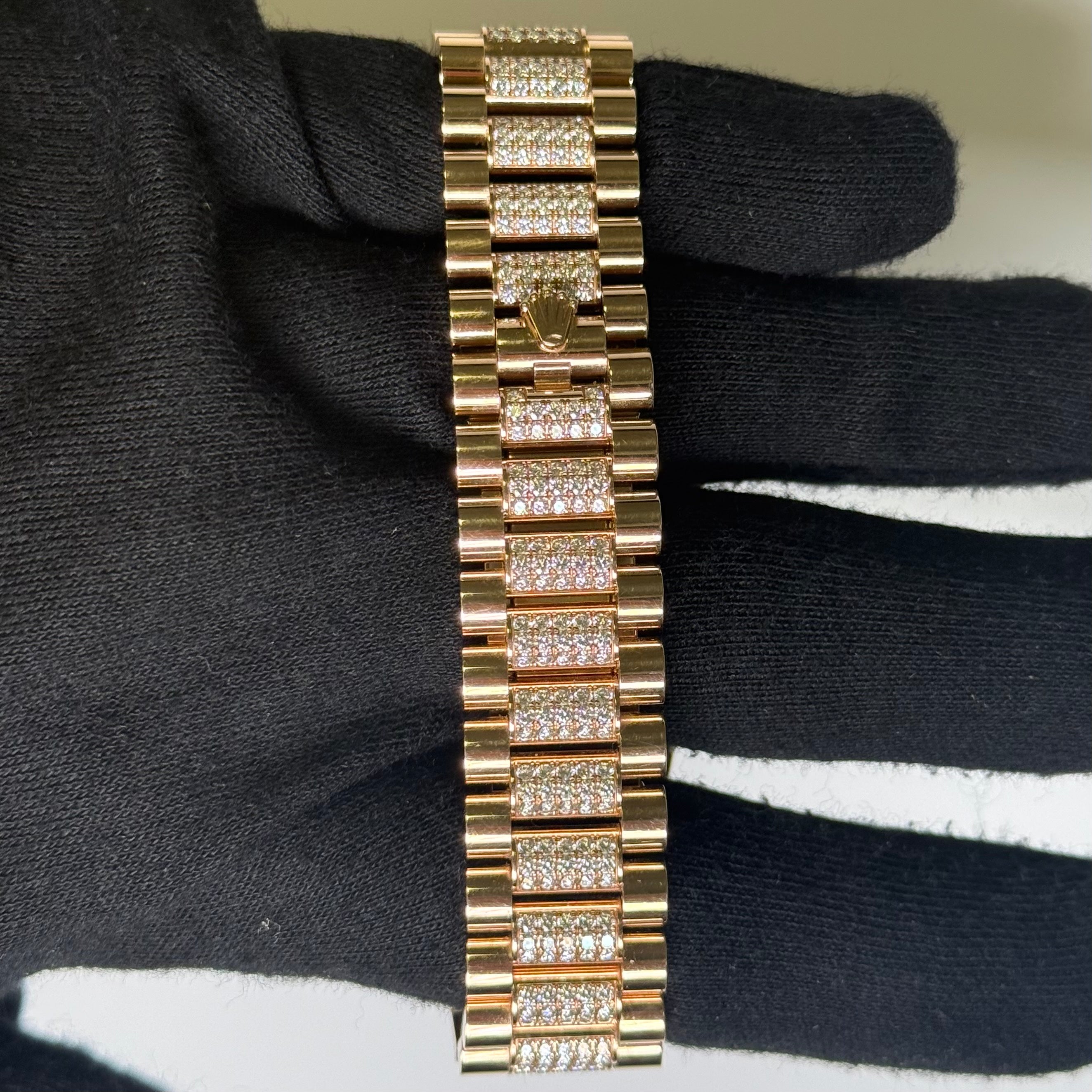 Rolex Day-Date 36mm Everose Dial Watch Ref# 128345RBR - Happy Jewelers Fine Jewelry Lifetime Warranty