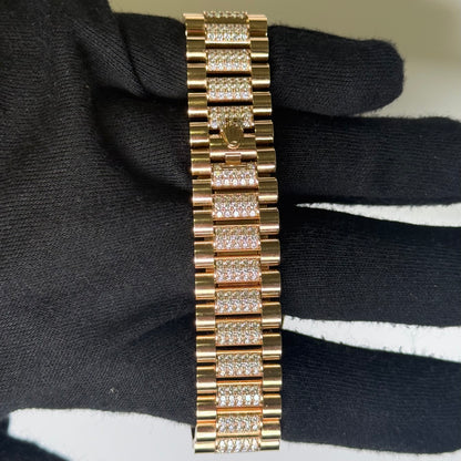 Rolex Day-Date 36mm Everose Dial Watch Ref# 128345RBR - Happy Jewelers Fine Jewelry Lifetime Warranty