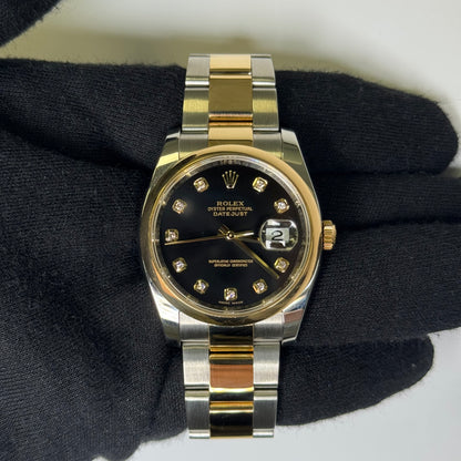 Rolex Datejust 36mm Black Dial Watch Ref# 116203 - Happy Jewelers Fine Jewelry Lifetime Warranty