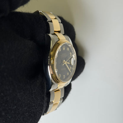 Rolex Datejust 36mm Black Dial Watch Ref# 116203 - Happy Jewelers Fine Jewelry Lifetime Warranty