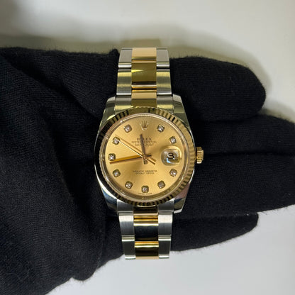Rolex Datejust 36mm Champagne Dial Watch Ref# 116233 - Happy Jewelers Fine Jewelry Lifetime Warranty