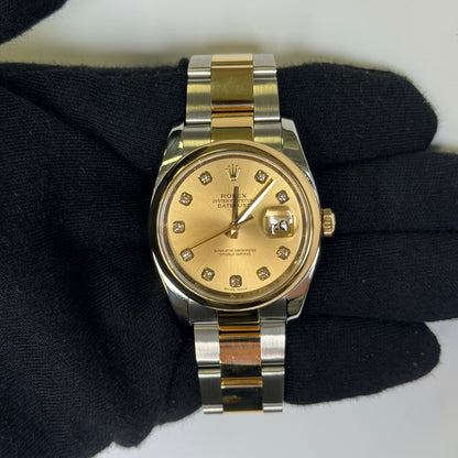 Rolex Datejust 36mm Champagne Dial Watch Ref# 116203 - Happy Jewelers Fine Jewelry Lifetime Warranty