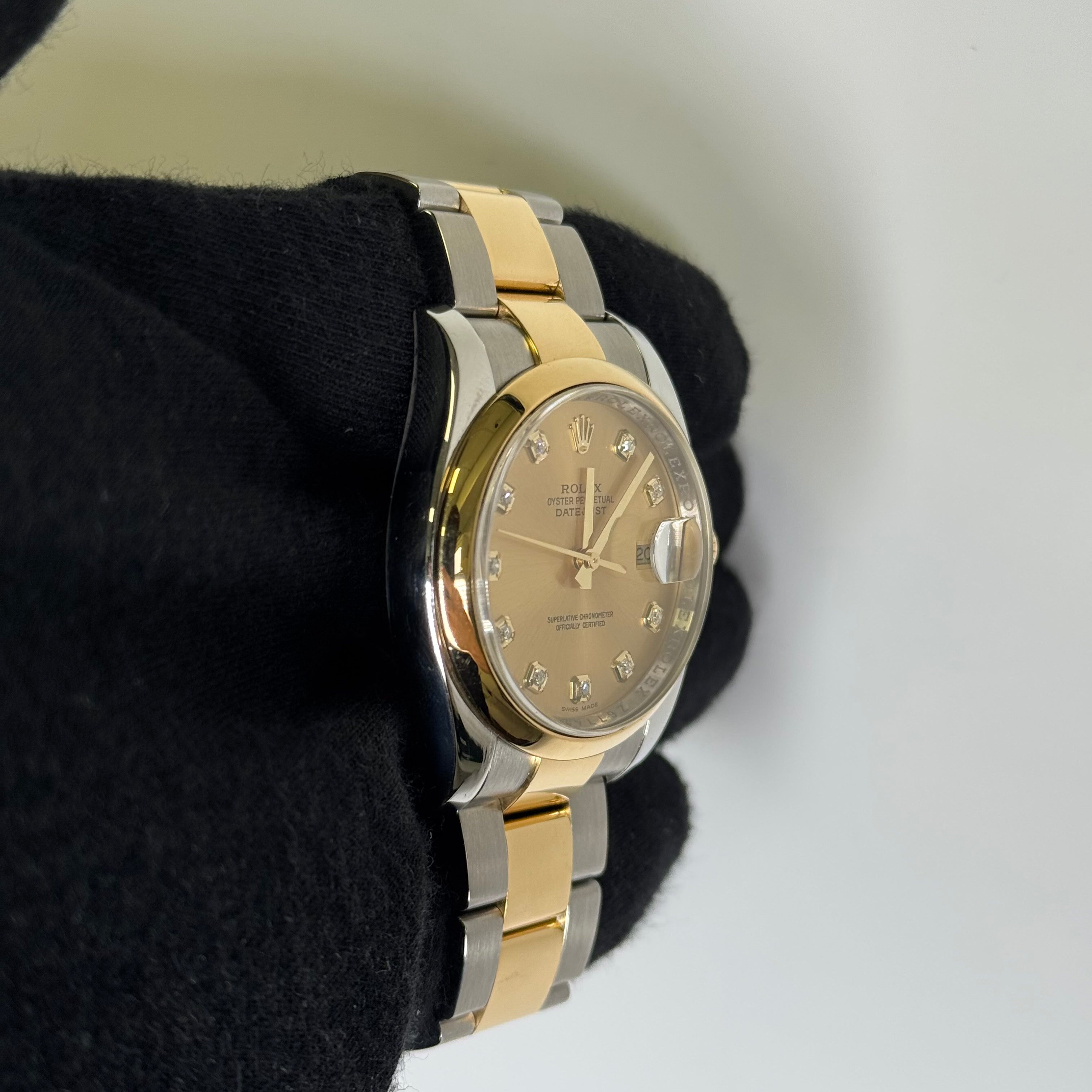 Rolex Datejust 36mm Champagne Dial Watch Ref# 116203 - Happy Jewelers Fine Jewelry Lifetime Warranty
