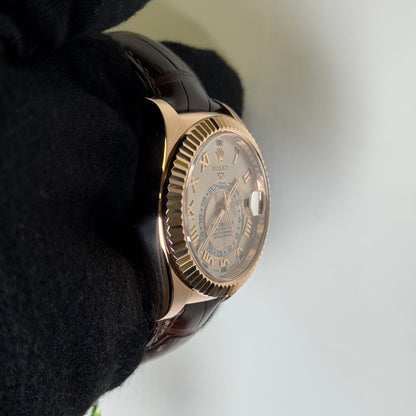 Rolex Sky-Dweller 42mm Everose Dial Watch Ref# 326135 - Happy Jewelers Fine Jewelry Lifetime Warranty