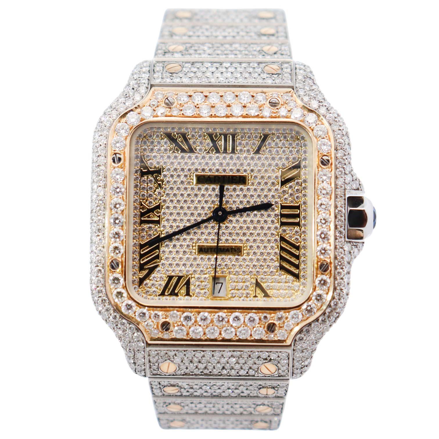 Cartier Santos 40mm Diamond Dial Watch Ref# W2SA0009 - Happy Jewelers Fine Jewelry Lifetime Warranty