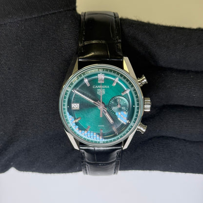 Tag Heuer Carrera 39mm Green Dial Watch Ref# CBS2211 - Happy Jewelers Fine Jewelry Lifetime Warranty