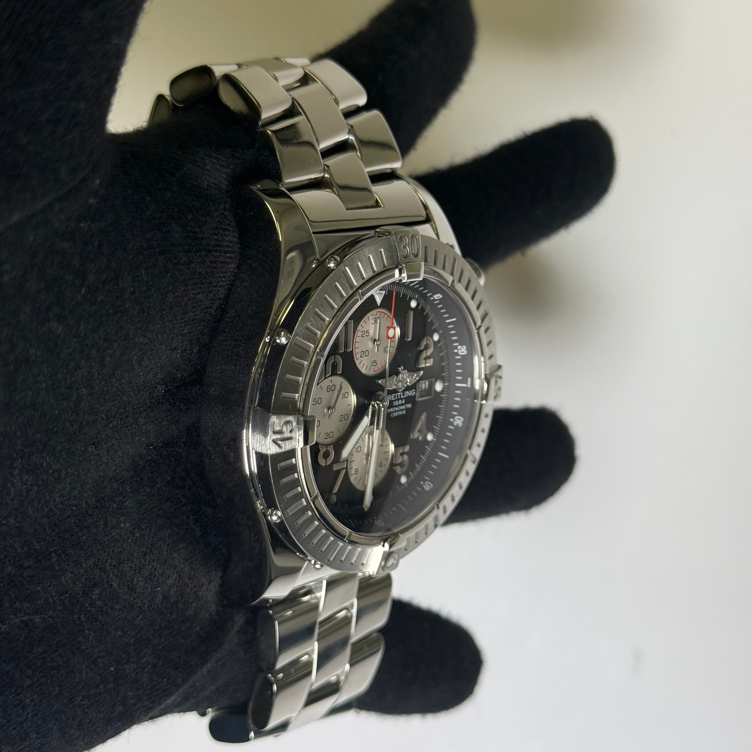 Breitling Super Avenger 48mm Black Dial Watch Ref# A13370 - Happy Jewelers Fine Jewelry Lifetime Warranty