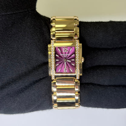 Patek Philippe Twenty-4 25mm Purple Dial Watch Ref# 4910/1201R-010 - Happy Jewelers Fine Jewelry Lifetime Warranty