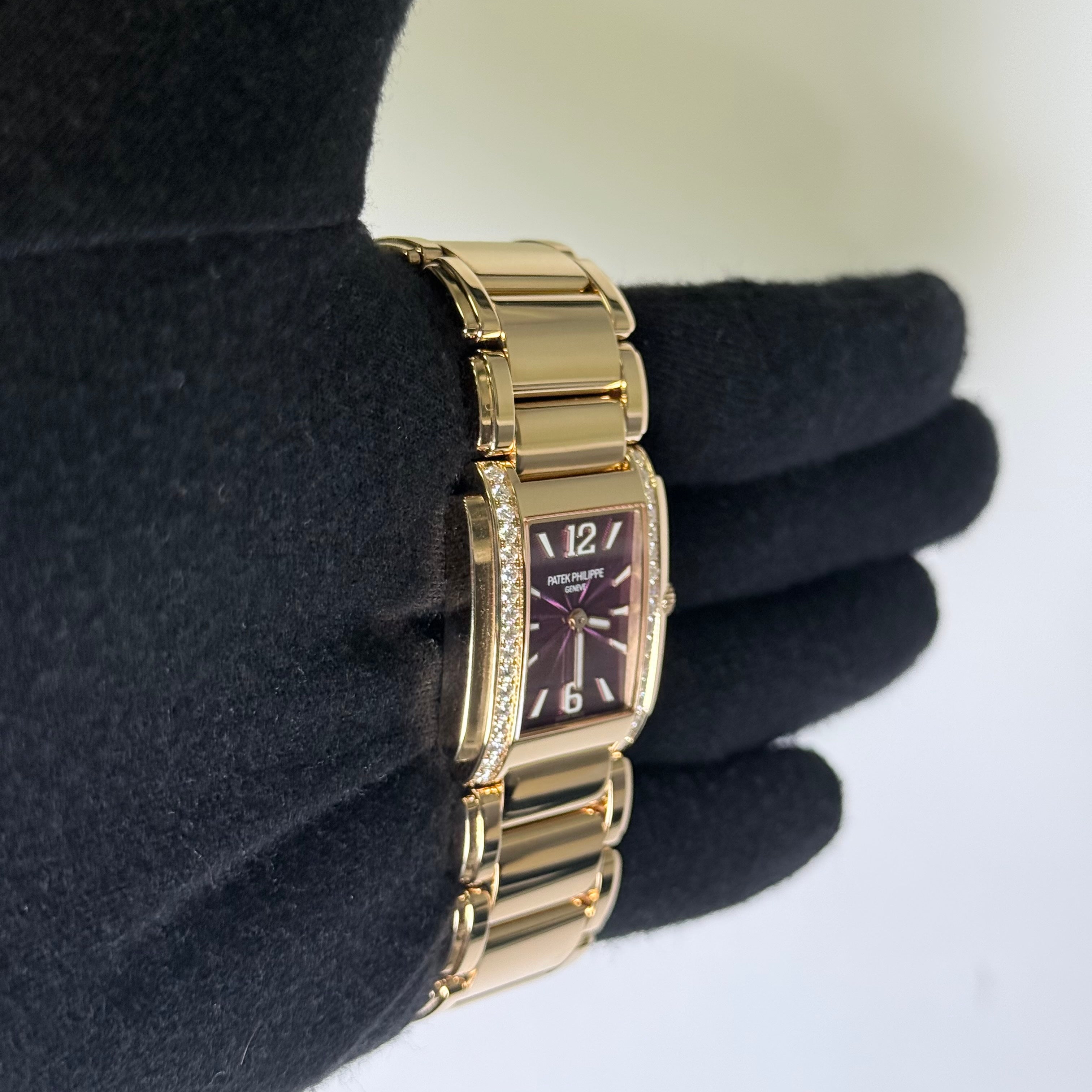 Patek Philippe Twenty-4 25mm Purple Dial Watch Ref# 4910/1201R-010 - Happy Jewelers Fine Jewelry Lifetime Warranty