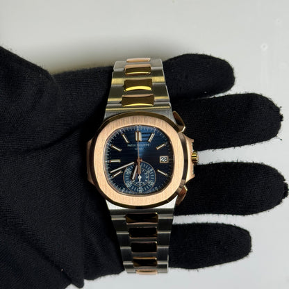 Patek Philippe Nautilus 40.5mm Blue Dial Watch Ref# 5980/1AR-001 - Happy Jewelers Fine Jewelry Lifetime Warranty