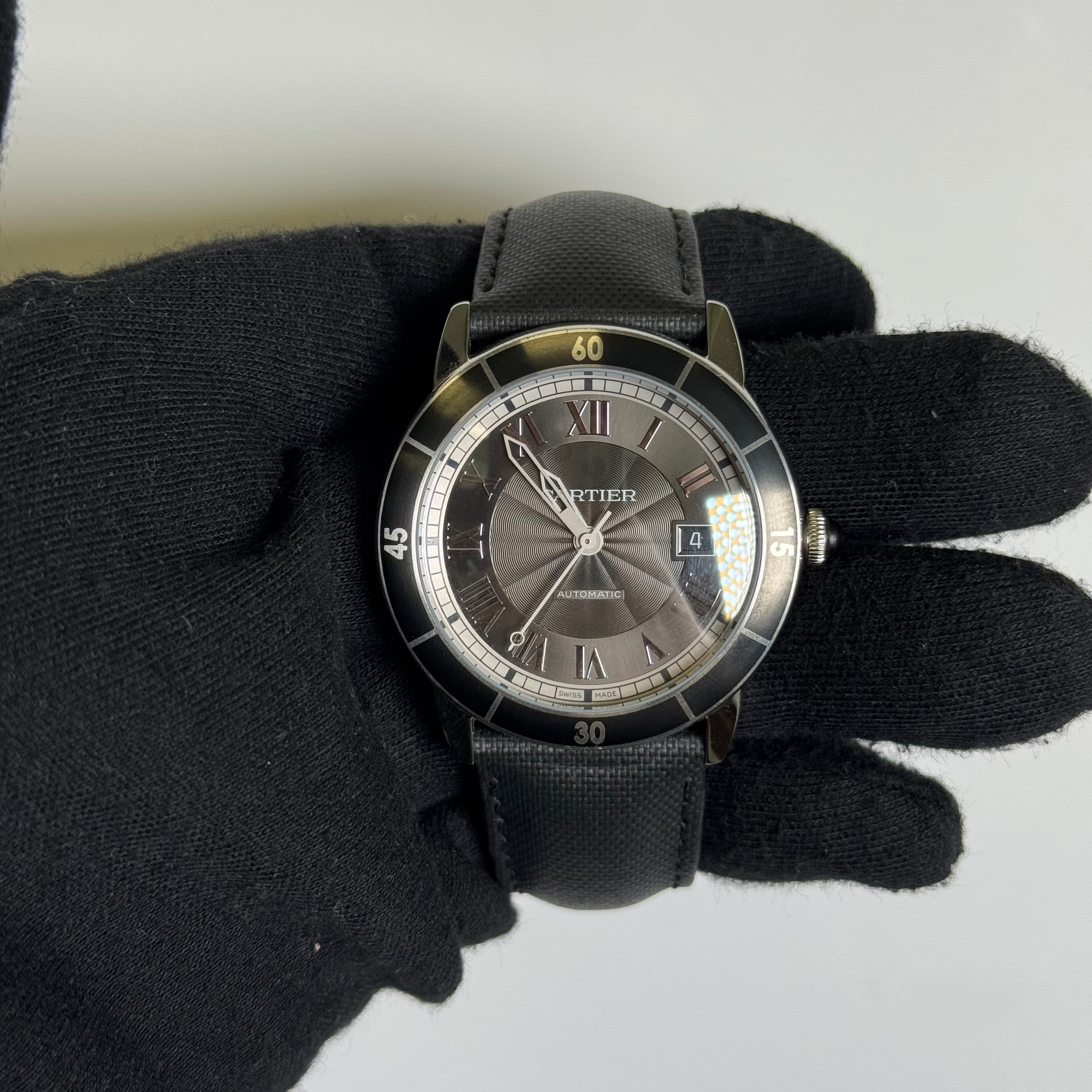Cartier Ronde 42mm Grey Dial Watch Ref# WSRN0003 - Happy Jewelers Fine Jewelry Lifetime Warranty