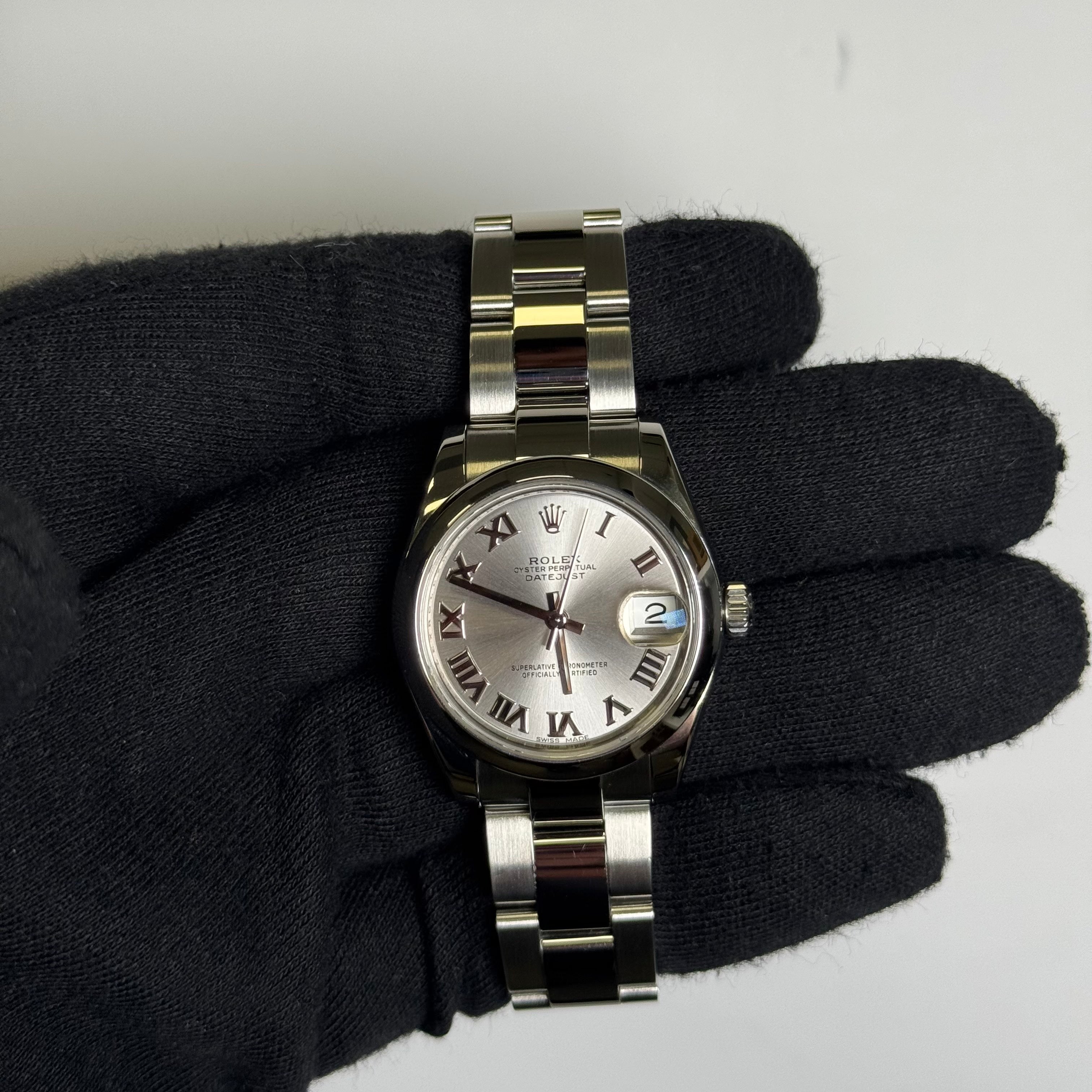Rolex Datejust Stainless Steel 31mm Silver Roman Dial Watch Reference# 178240 - Happy Jewelers Fine Jewelry Lifetime Warranty