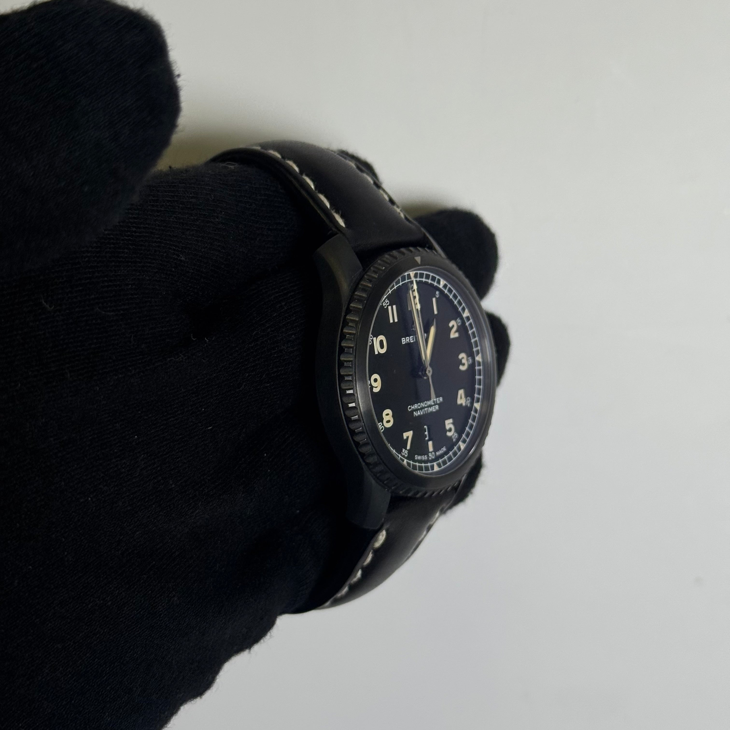 Breitling Men's Navitimer 8 Automatic 41mm Stainless Steel 41mm Black Arabic Dial Watch Ref# M17314 - Happy Jewelers Fine Jewelry Lifetime Warranty