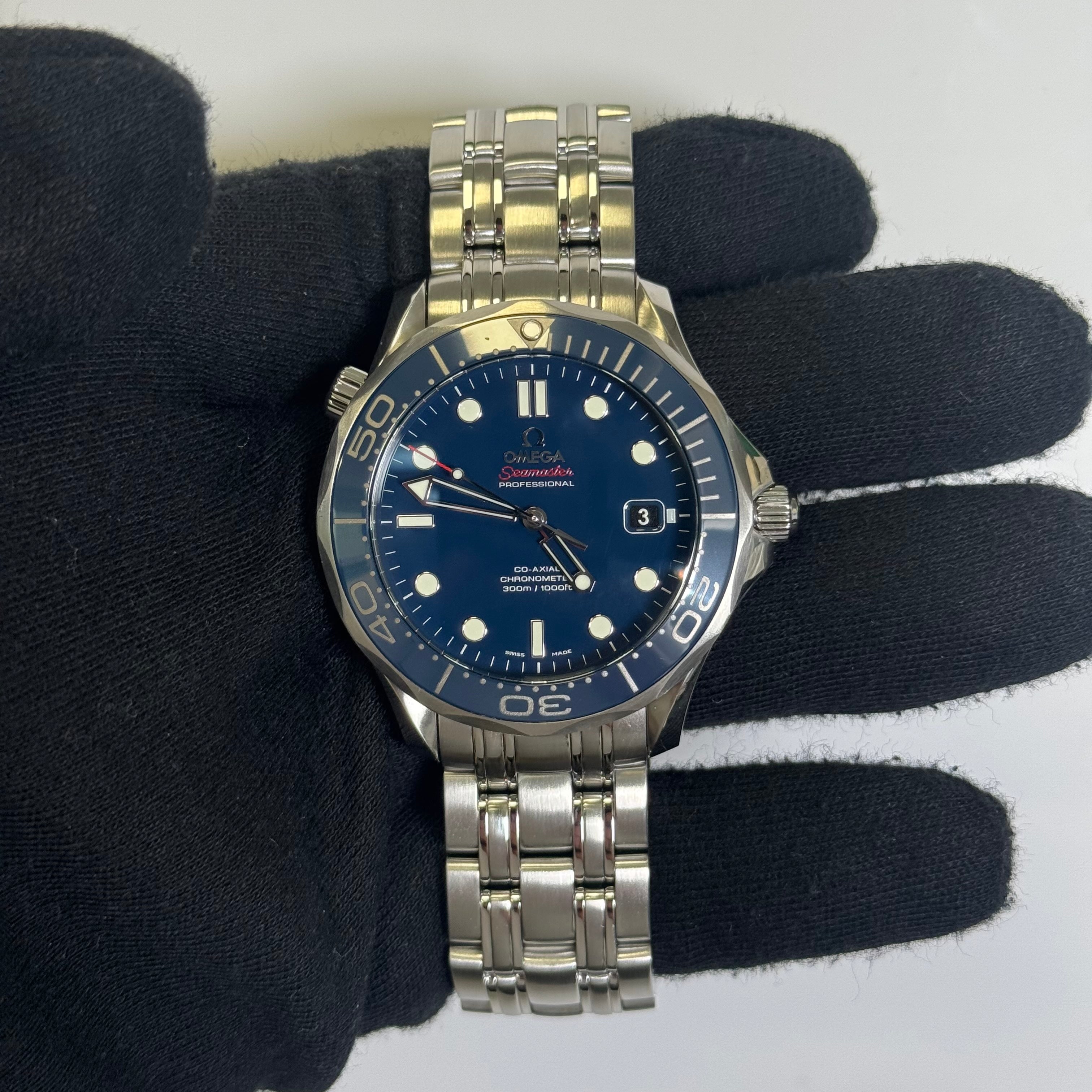 Omega Seamaster 41mm Blue Dial Ref# 212.30.41.20.03.001 - Happy Jewelers Fine Jewelry Lifetime Warranty