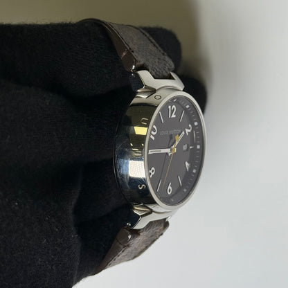 Louis Vuitton Tambour 39.5mm Brown Dial Watch Ref# Q1111 - Happy Jewelers Fine Jewelry Lifetime Warranty
